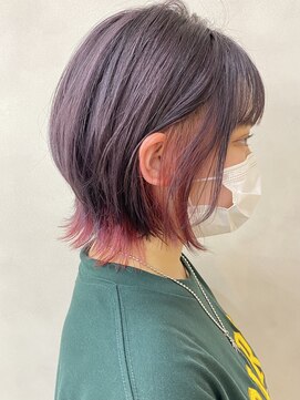 ユーフォリア 銀座(Euphoria) 【Euphoria/岩崎】ウルフ/インナーカラー/ピンクグラデーション