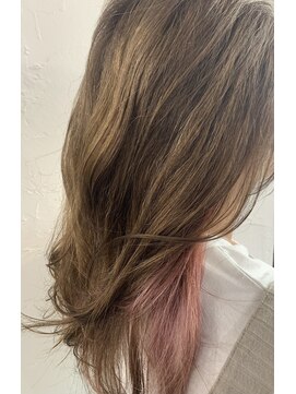 マイレ(maile) インナーカラーコーラルピンク