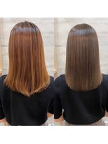 ジーナ 船橋(Zina)&nbsp;オトナ女子ツヤ髪アッシュカラーふんわりミディシースルーバング