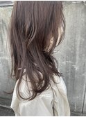 顔まわりレイヤー+くすみベージュカラーstylist*