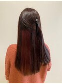 髪質改善+似合わせカット×インナーカラー【ライトレッド】