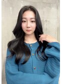 暗髪ヨシンモリ大人綺麗めグレージュ