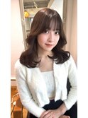 オルチャン風前髪パーマレイヤーロング