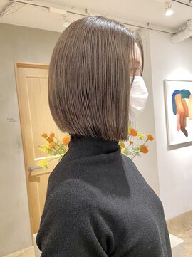 ローレン(LOREN) ミルクティーベージュぷつっとボブケアブリーチ 梅田