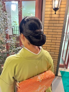 アース 高田馬場店(HAIR&MAKE EARTH) 訪問着×シニヨン