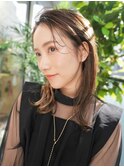 外ハネレイヤー/ウェットヘア/渋谷/髪質改善