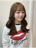 韓国レイヤーミディアムロング前髪カット髪質改善トリートメント