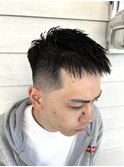 ダークアッシュ/アッシュブラック/カルマパーマ/ベリーショート