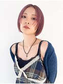ボブミディアムショート美髪顔周りレイヤー_F0317