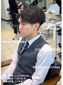 無造作シャドウセンターパート大宮メンズカットパーマ美容室