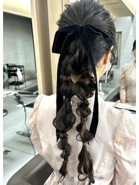 ラミン(LAMIN) ヘアセット/ゆるふわ/あみおろしポニー/ツインアレンジ