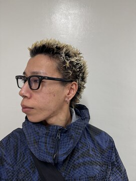 メリケンバーバーショップ トーキョー(MERICAN BARBERSHOP TYO) メンズカットアップバングスパイキーショート(ヌマタユウト)73