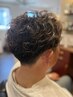 カット+フェザーorシャドウパーマ¥9500(シャンプー・シェーブ・ブロー込)