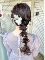 編み下ろし　お呼ばれヘアセット　結婚式　ヘアセット