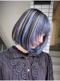 デザインカラーケアブリーチダブルカラー水色カラーペールブルー
