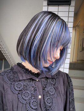 イエナ 渋谷(IENA) デザインカラーケアブリーチダブルカラー水色カラーペールブルー