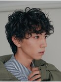 渋谷大人プードルパーマメンズミディアムパーマ波巻きスパイラル