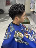 MEN'SHAIRウルフカルマパーマメンズショートイージーパーマ