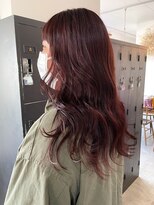 ヘアーアイストゥーレ(HAIR ICI TRE)&nbsp;ブリーチなしダブルカラーワインレッド担当渡辺聖