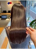 30代髪質改善ロング【縮毛矯正/酸性ストレート/イルミナカラー