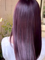 ヘアプレイスソル (HAIR PLACE SoL) ピンクパープル/艶髪/ロング/ストレート