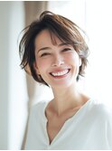  ４０代５０代◎脱白髪染めハイライト夏カラー髪質改善ボブ美髪