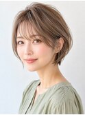 白髪ぼかし脱白髪染め大人ショート40代50代60代