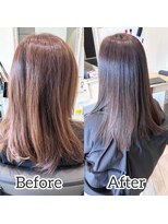 フィーリー ヘア デザイン 太田店(feAry)&nbsp;朝アイロンかけても持たないからメテオストレート×メテオカラー