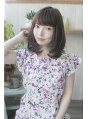 毛先ワンカール　ミディアム
