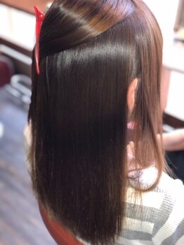 マルヘアデザイン 北巽の写真/《髪質改善》長年悩んでいた強いクセ毛の方でもキレイに♪施術後のダメージもほぼゼロで憧れの美髪が叶う☆