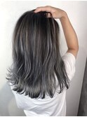 シルバー×バレイヤージュ