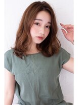 ラフィス ヘアー エイル 京橋店(La fith hair ail)&nbsp;【La fith】 センターパート×ミディアム