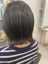 ヘアーサロン イルア 北越谷(hair salon I'LUNA) 外ハネ切りっぱなしボブ