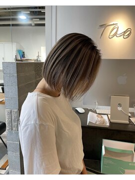 タオ 河原町(Tao) "ボブとバレイヤージュ"