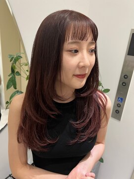 ジーナ セントラル銀座(Zina) グラデーションカラー＊ブルベ冬＊ワインレッド【ZinaCENTRAL】