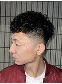 クロップスタイル×パーマ