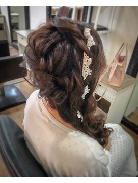 アトムテ(atomte) リボン入り＊サイドの編み下ろし