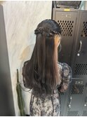 結婚式ヘア/ハーフアップ/パーティーアレンジ