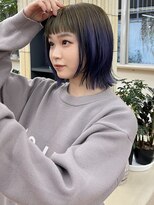パークレーン アイス イヴェン(park lane ICI yeven)&nbsp;デザインカラールーツカラー切りっぱなしボブ名古屋YUKI