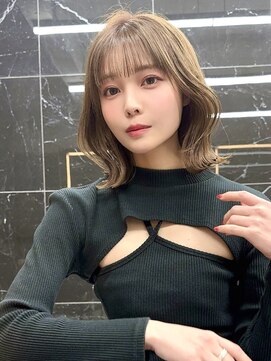 サイン 渋谷(SIGN) ハッシュカットレイヤーカットグレージュブリーチ無し