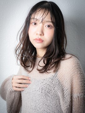 カバーヘア ブリス 川口(COVER HAIR bliss) アッシュブラック透けバング抜け感レイヤーカットv川口20代30代