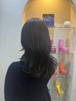 カラークチュール(Color Couture)&nbsp;黒髪/暗めカラー/オリーブグレー/小顔ヘア/縮毛矯正