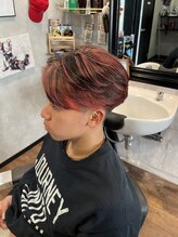 フェードアンドライン 青森店(FADE&LINE) レッドメッシュスタイル