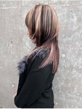 オーン 渋谷(OOn) レイヤーウルフ/ブラウン×ホワイト