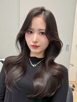 リエル 京都四条烏丸(Liyelle)&nbsp;小顔外ハネミディアムアッシュ20代30代40代くびれミディ韓国ヘア
