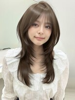 アイトーキョーエス 渋谷(AI TOKYO S)&nbsp;ブリーチなしダブルカラーヘーゼルブラウンイルミナカラー透明感