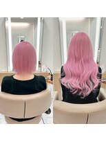 リゼル シブヤ(RISEL SHIBUYA)&nbsp;エクステで叶えるペールピンクのロングヘア