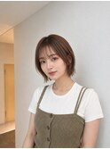 髪質改善縮毛矯正地毛風ストレート切りっぱなしボブ