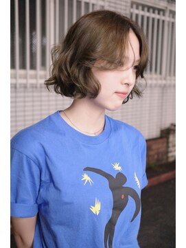 キャロルガーデンズ ボコカ 表参道(Carroll Gardens bococa) 【riNa】ブリーチなしオリーブ、オリーブベージュ、ボブ