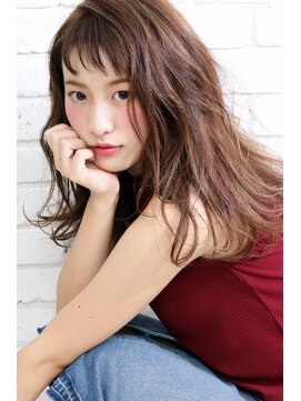 ザッツ 平井店(ZA'S) うぶバング×ハイライト×ベビーベージュのおフェロミディ